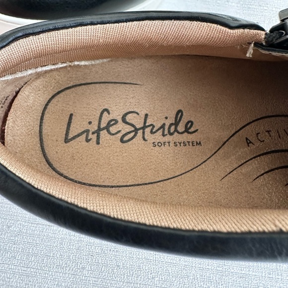 Life Stride Eden Soft System Black Faux Leather Zip Ankle Booties Women’s 10W - Picture 12 of 14